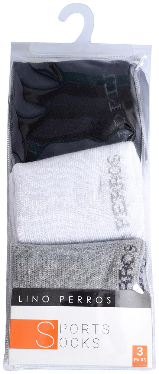

Lino Perros Grey-White-Black Mens Socks