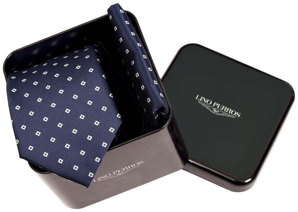 

Lino Perros Blue Tie Pocket Square Set