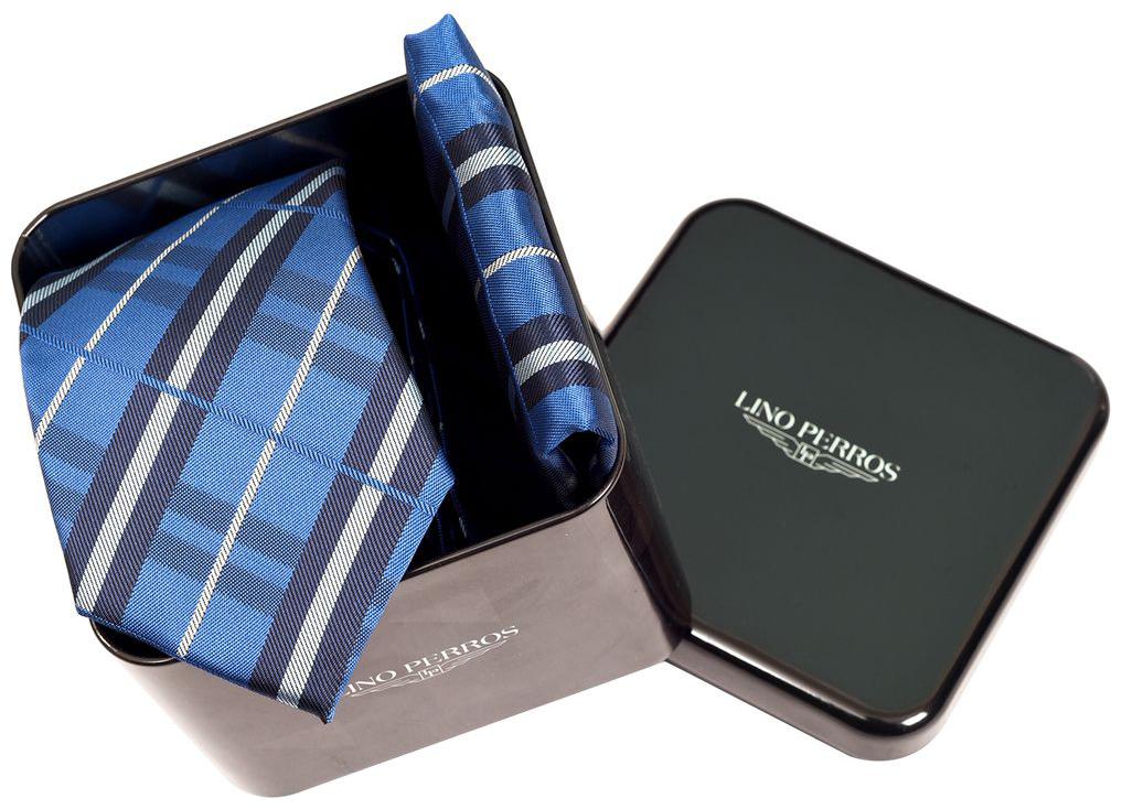 

Lino Perros Blue Tie Pocket Square Set