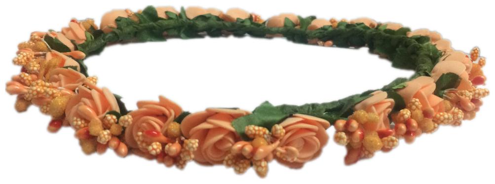 

Loops n Knots Princess Flora Collection Orange Tiara Crown Headband For Girls Women-Hair Accessories For Party Birthday Wedding