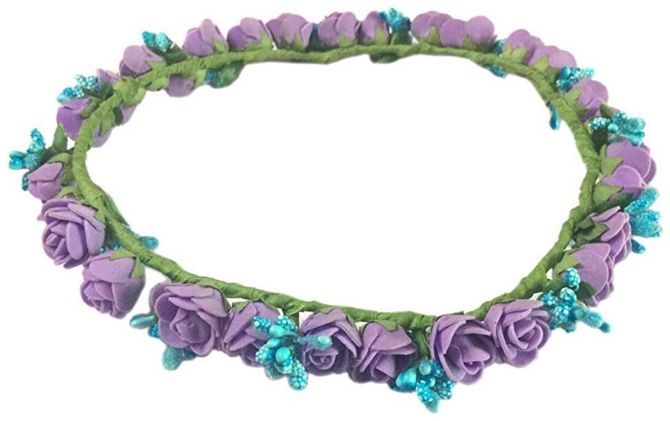

Loops n knots Princess Collection Purple Blue Tiara Crown Headband for Girls Women-Hair Accessories for Birthday Party Wedding
