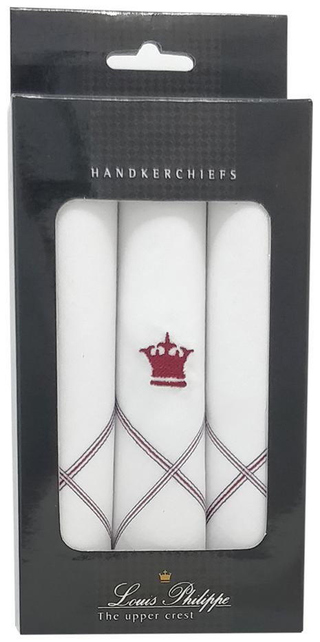 

Louis Philippe White Cotton Handkerchiefs ( Pack of 3 )