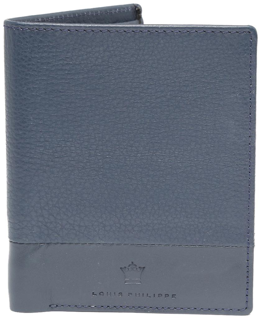 

Louis Philippe Men Blue Leather Bi-Fold Wallet ( Pack of 1 )