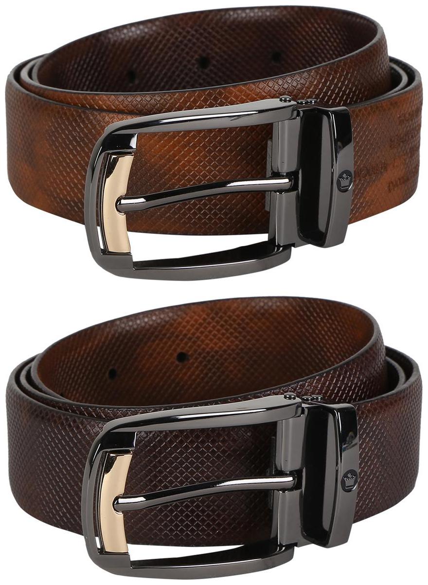 

Louis Philippe Men Brown Reversible Leather Belt (Size 36 Pack of 1 )
