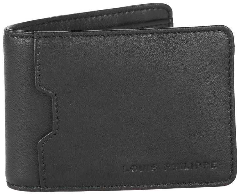 

Louis Philippe Men Black Leather Bi-Fold Wallet ( Pack of 1 )