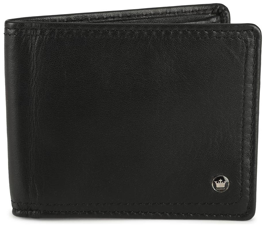 

Louis Philippe Men Black Leather Bi-Fold Wallet ( Pack of 1 )