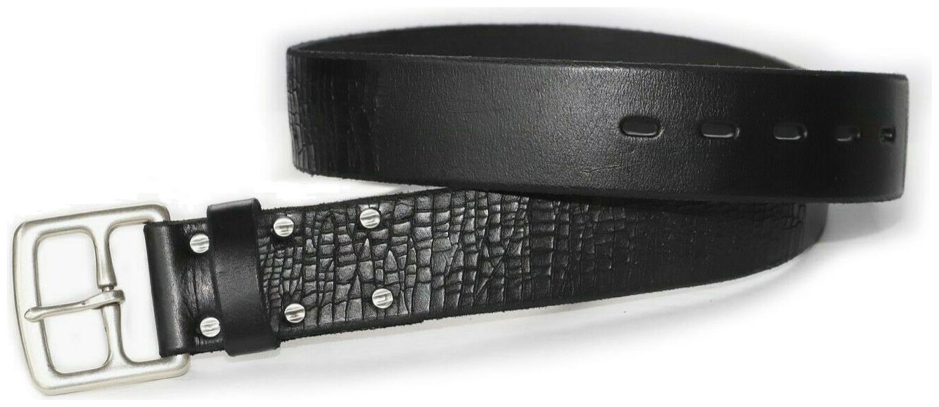 

Lucky Brand Men s 40 - NWT - Bremen Creased Black Leather Belt
