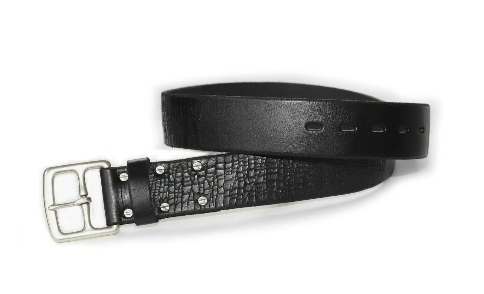 

Lucky Brand Men s 36 - NWT - Bremen Creased Black Leather Belt