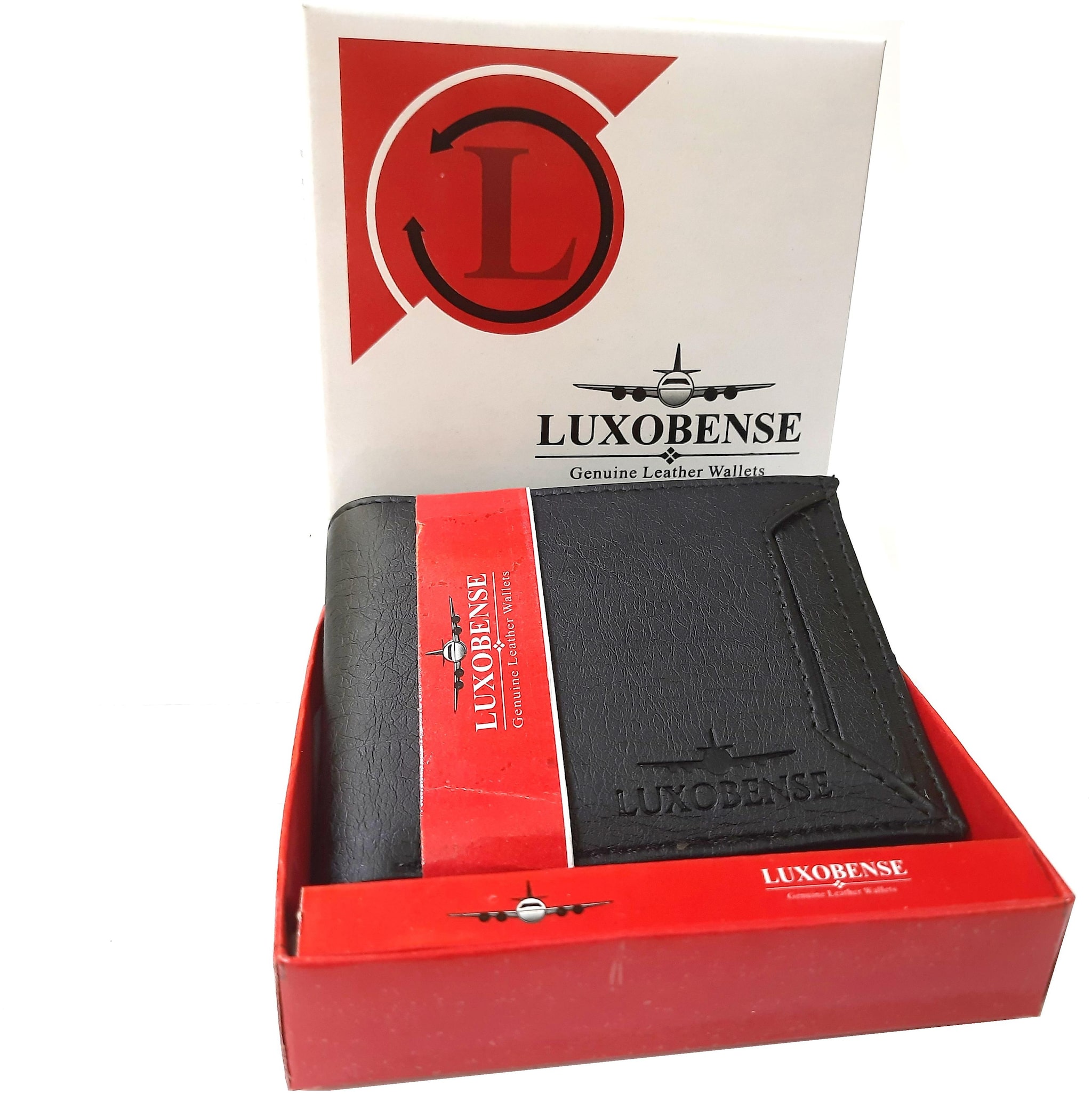 

LUXOBENSE Men Black Pu Bi-Fold Wallet ( Pack of 1 )