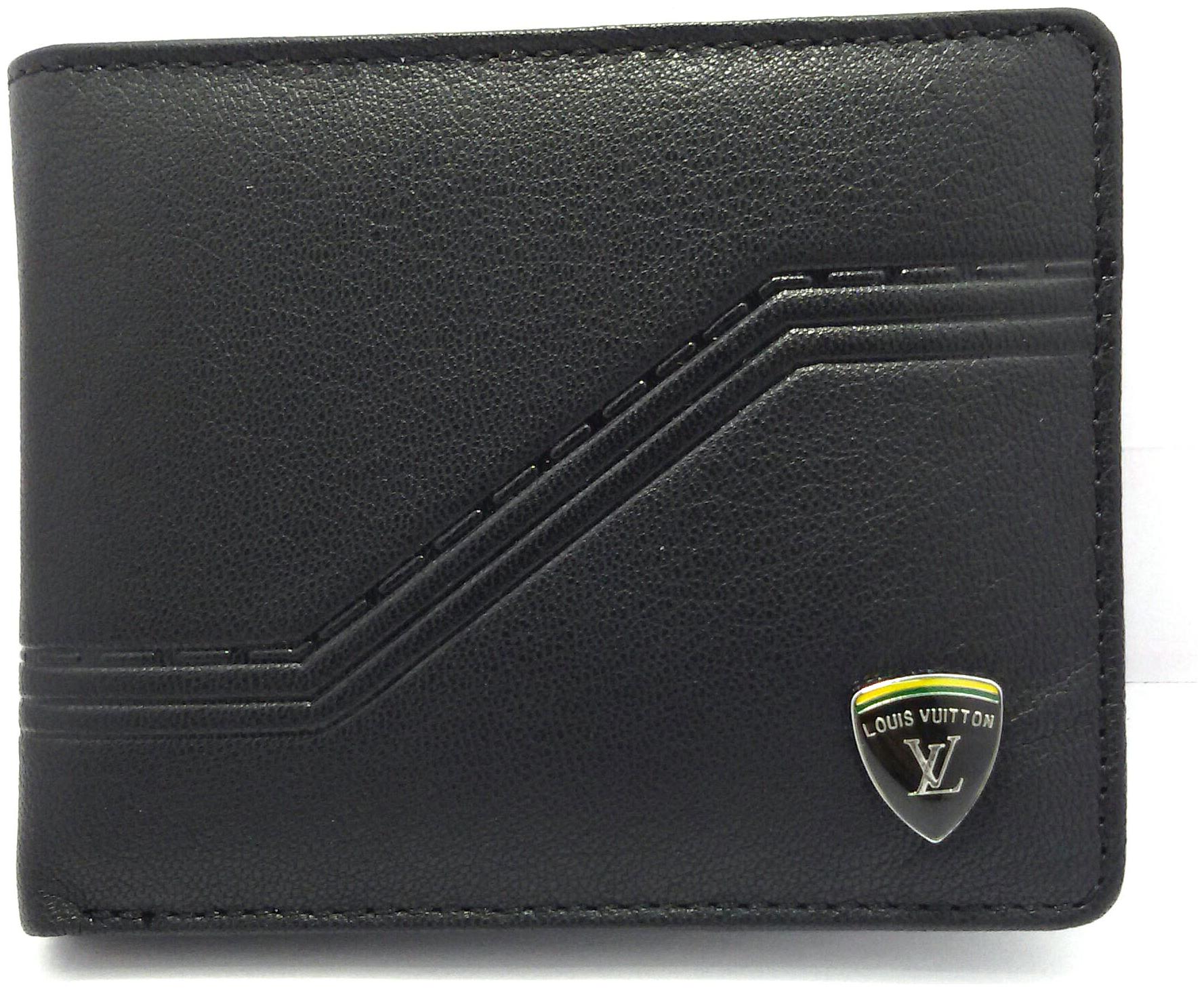 

LV Casual Men Bookfold Wallet - Black