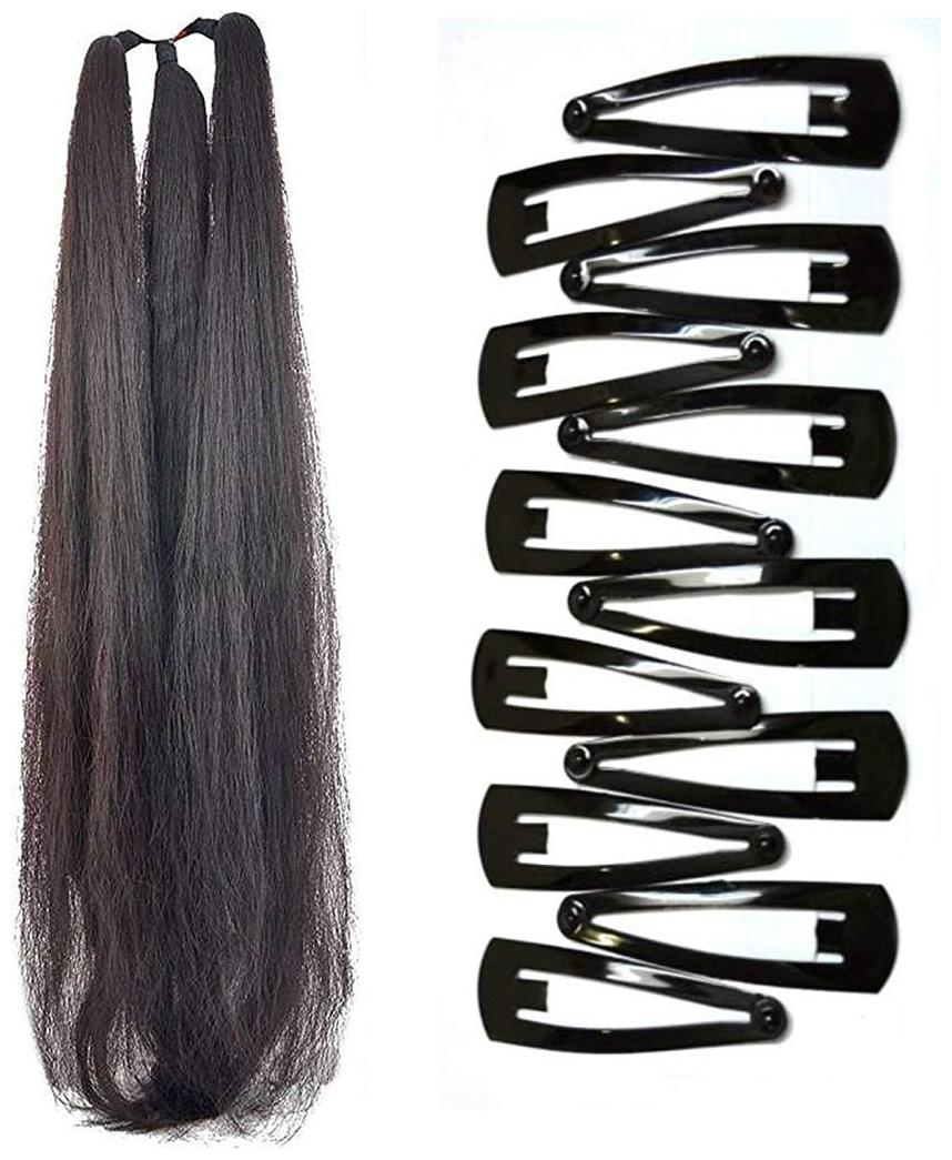 

Maahal 42 inch Hair Parandi with 12 Hair Clips Black