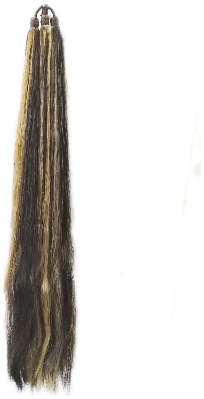 

Maahal Synthetic Highlighted Hair Prandi Extension and Wig For Women or Girls(Black Brown)