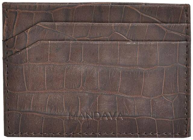 MANDAVA Men Leather Card holder - Brown