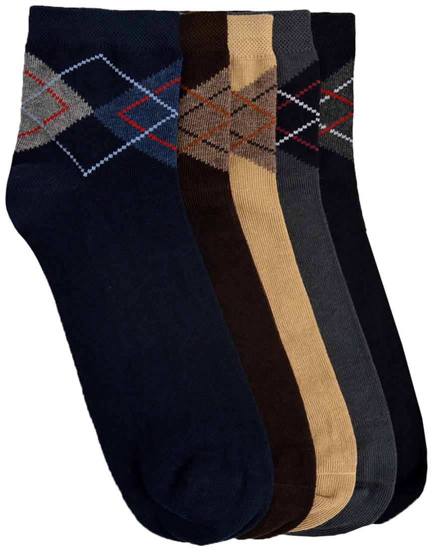 

Marc Multi Cotton Ankle length socks ( Pack of 5 )