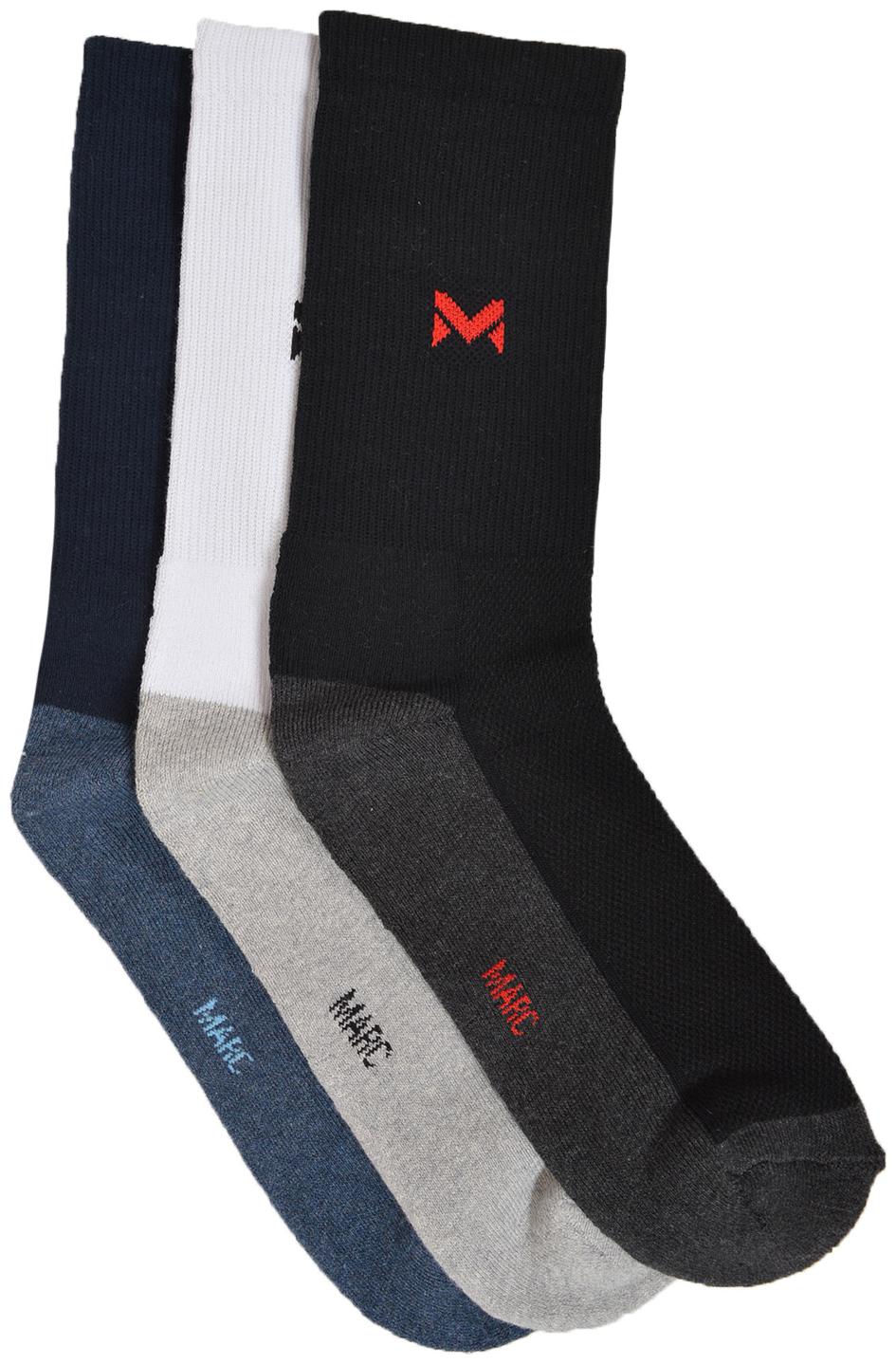 

Marc Multi Cotton Crew length socks ( Pack of 3 )