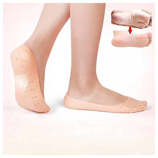 

Marketwala Anti Crack Full Length Silicon Foot Protector Moisturizing Socks For Foot Care And Heel Cracks (Pair of 1) Assorted Color
