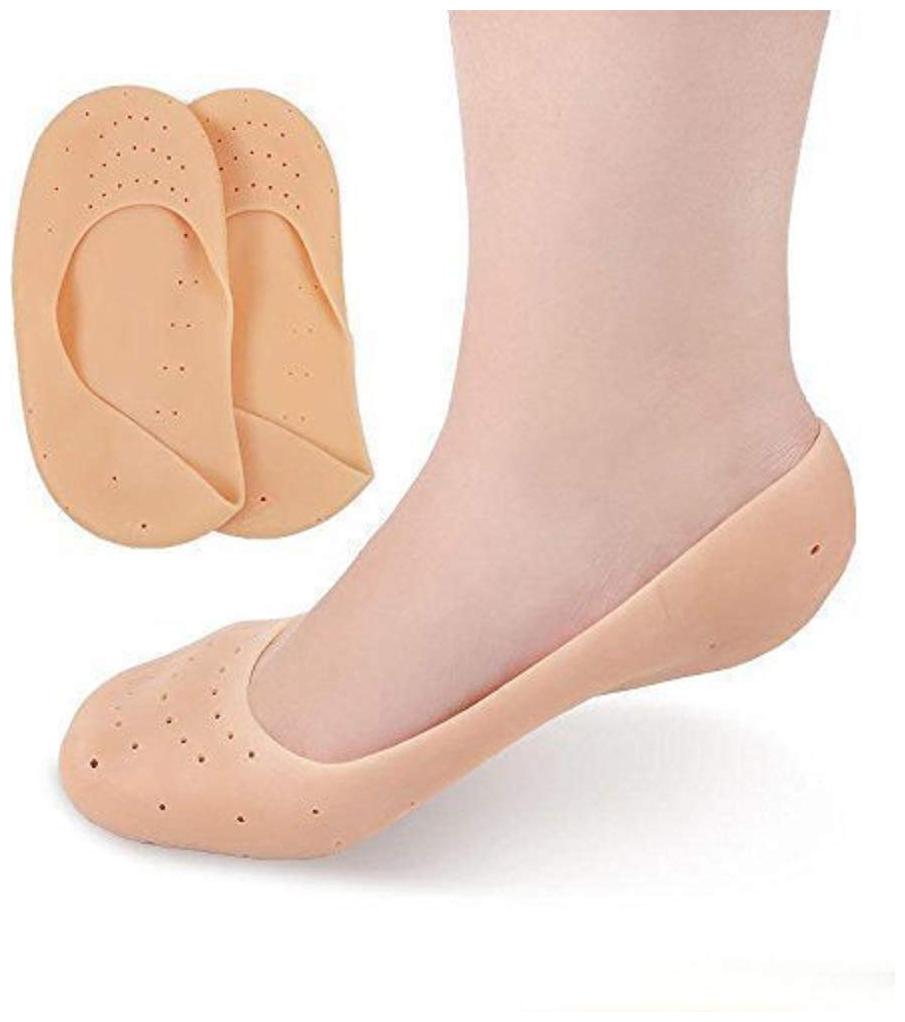 

Marketwala Anti Crack Full Length Silicone Foot Protector Moisturizing Socks for Foot-Care and Heel Cracks (Pack of 1) Assorted Color