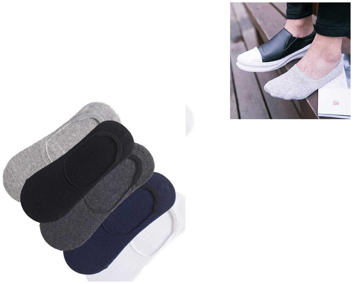 

Marketwala Men Solid Peds Footie No-Show (Pack of 5) Assorted Color