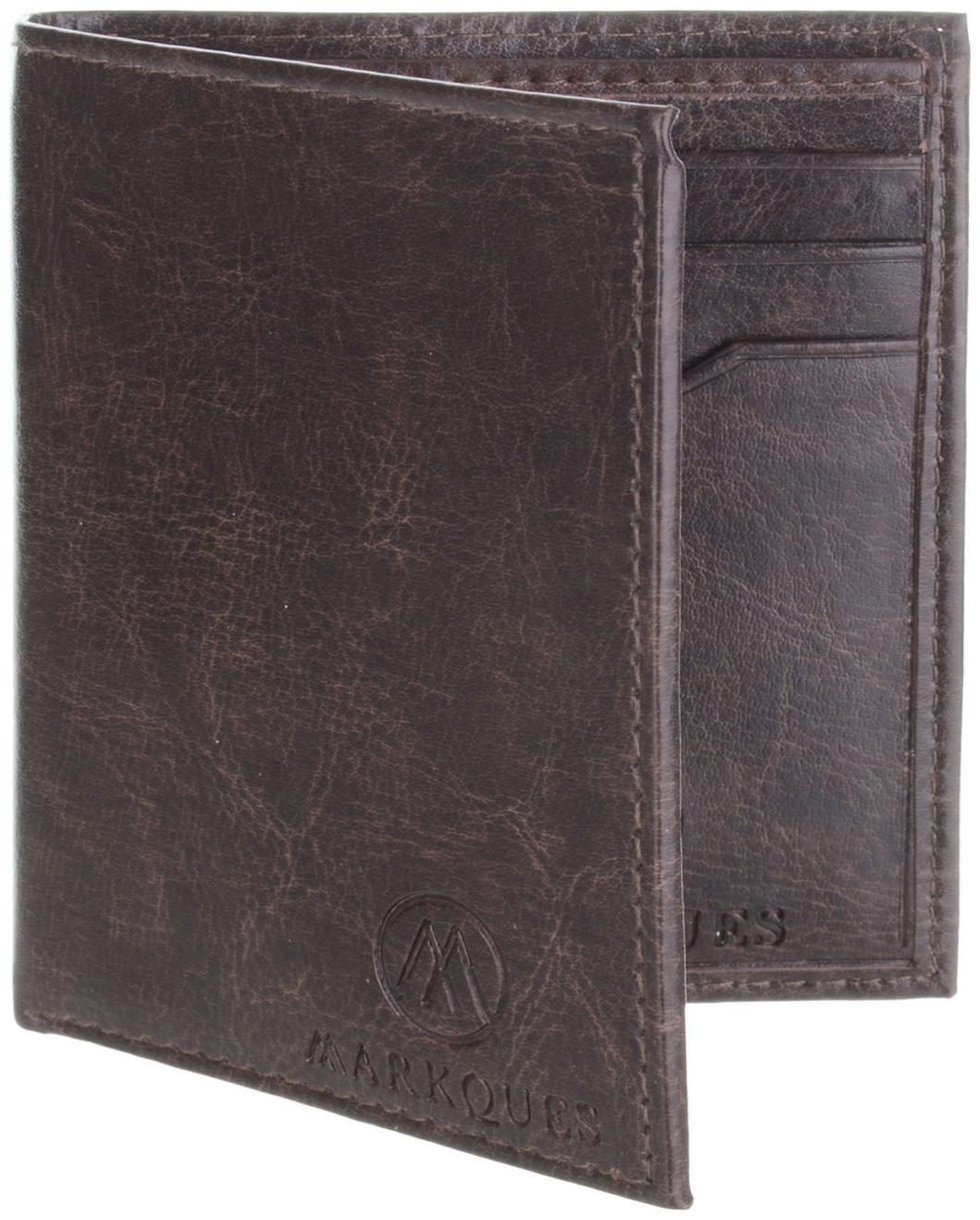 

MARKQUES Men Synthetic leather Card holder - Brown