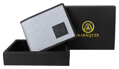 

MARKQUES Men Silver Leather Bi-Fold Wallet ( Pack of 1 )