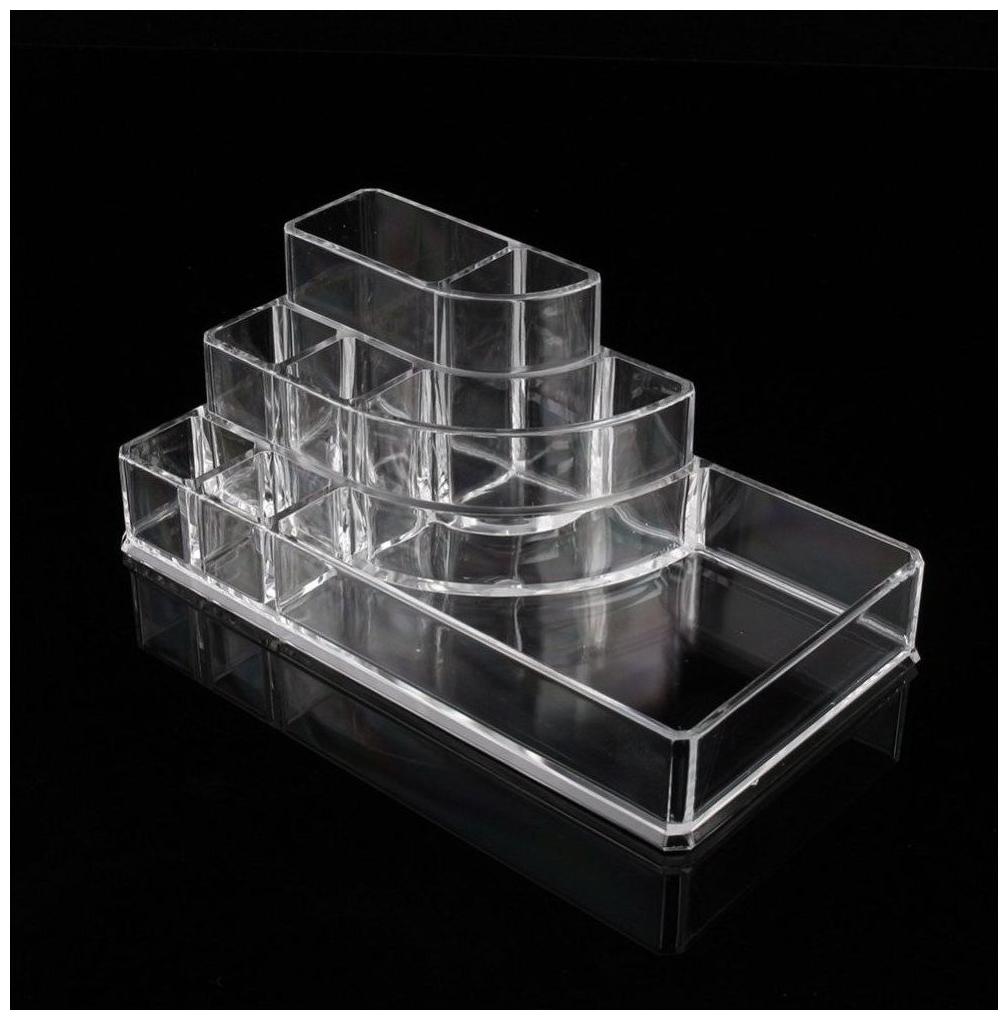 

Mart and Acrylic Multi Slot Cosmetic Organizer Transparent Jewellery Box