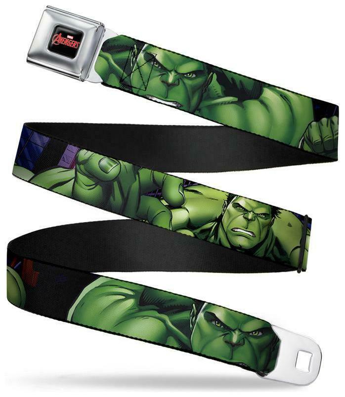 

Marvel Avengers Hulk Close Up Poses Full Color Seatbelt Belt