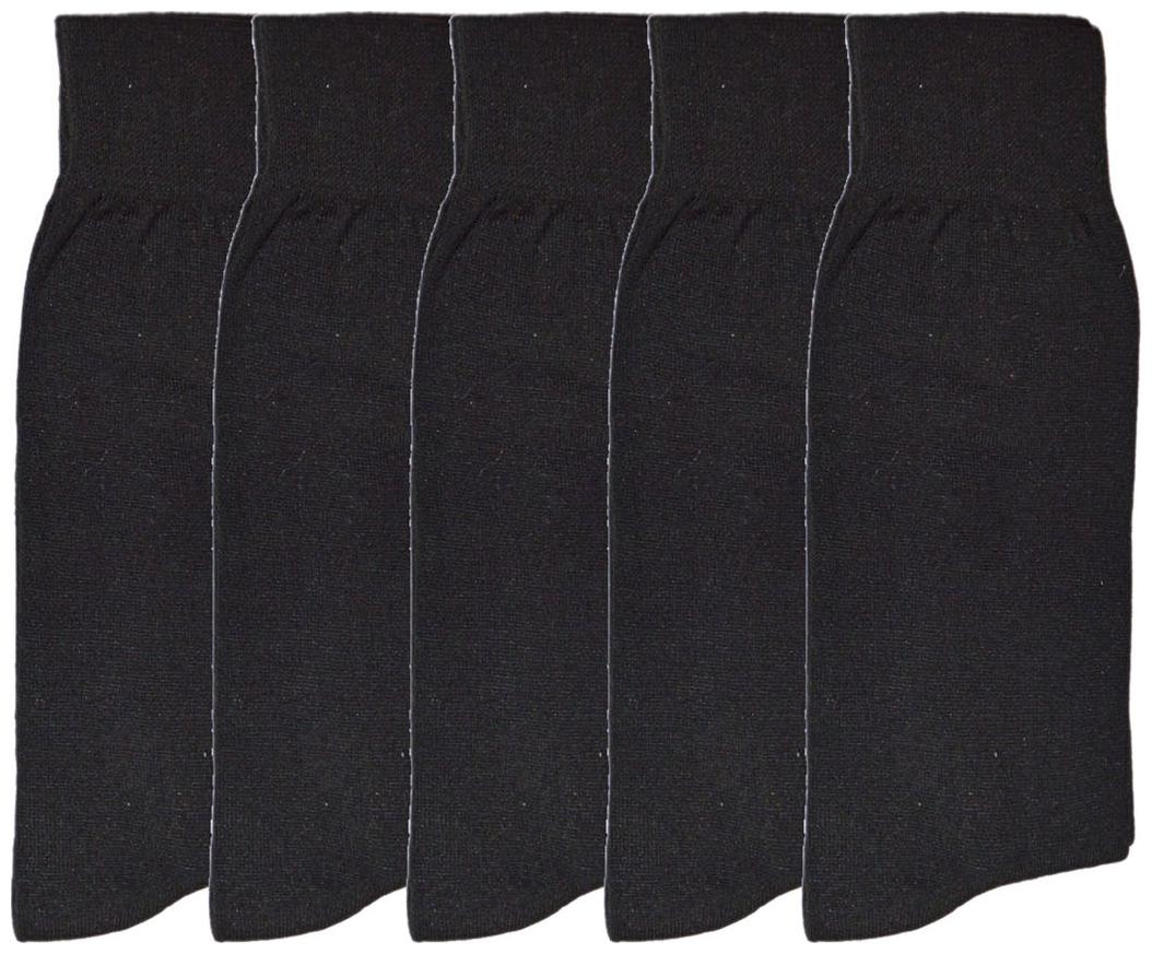 

ME Black Cotton Calf length socks ( Pack of 5 )