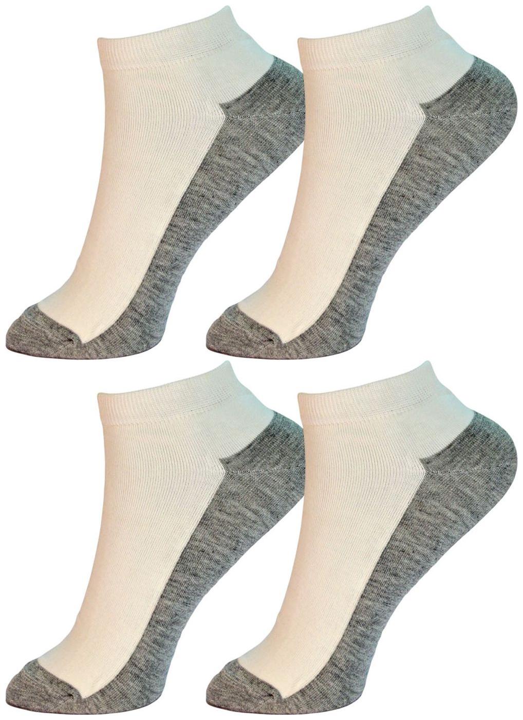 

ME Stores Ankle Socks Sports Socks fits size UK 7 - 10 White grey Colour (Pack of 4 Pair)