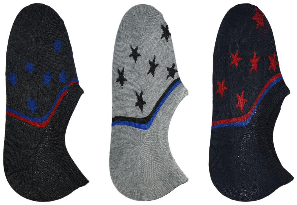 

ME Stores MultiColor Loafer Socks Pack Of 3