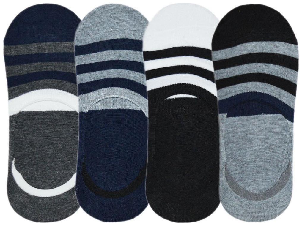 

ME Stores No Show Socks Loafer Socks Sneakers Socks With Silicon Support fits size UK 7 - 10 Multicolour (Pack of 4 Pair)
