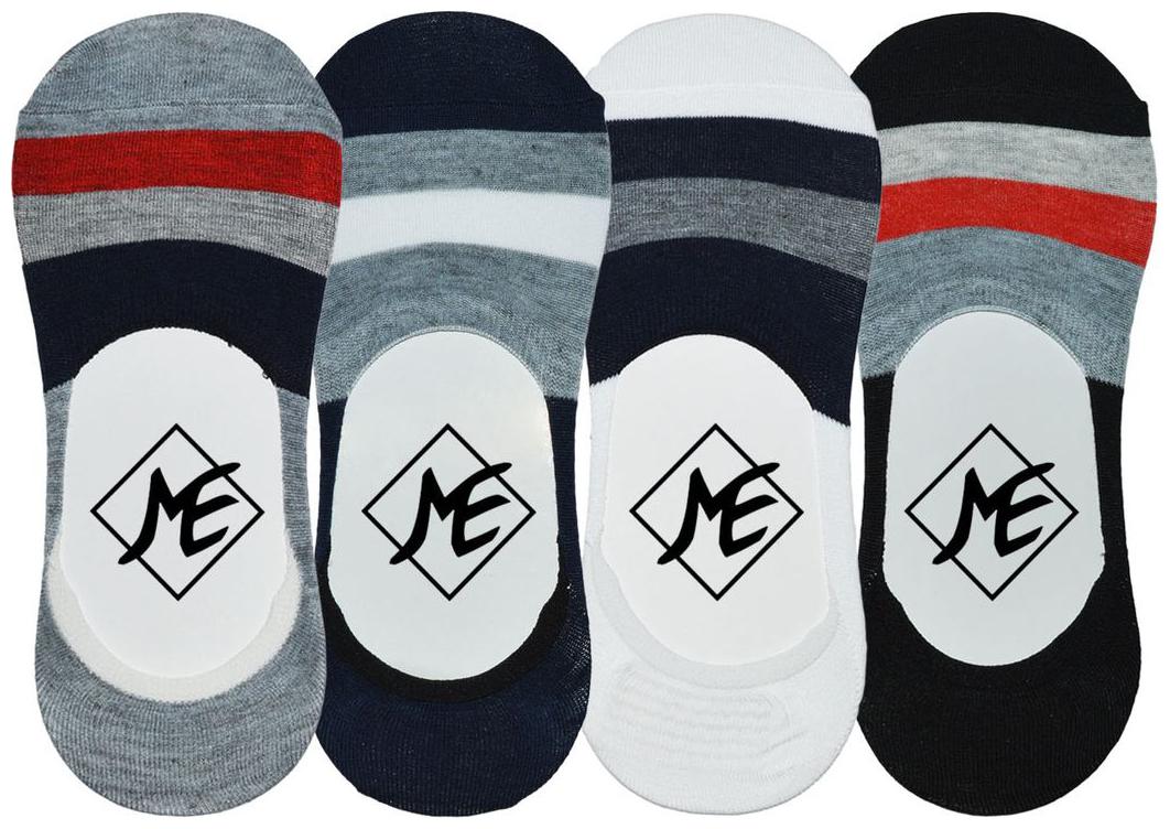 

ME Stores No Show Socks Loafer Socks Sneakers Socks With Silicon Support fits size UK 7 - 10 Multicolour (Pack of 4 Pair)