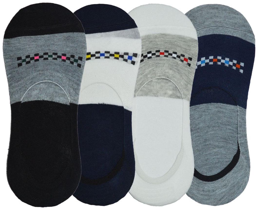 

ME Stores No Show Socks Loafer Socks Sneakers Socks With Silicon Support fits size UK 7 - 10 Multicolour (Pack of 4 Pair)