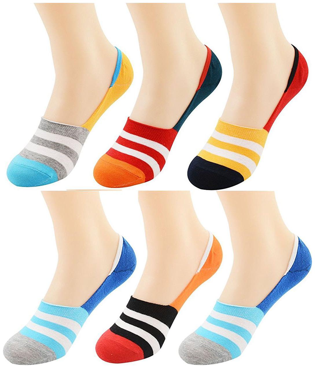 

ME Stores No Show Socks Loafer Socks Sneakers Socks With Silicon Support fits size UK 7 - 10 Multicolour (Pack of 6 Pair)