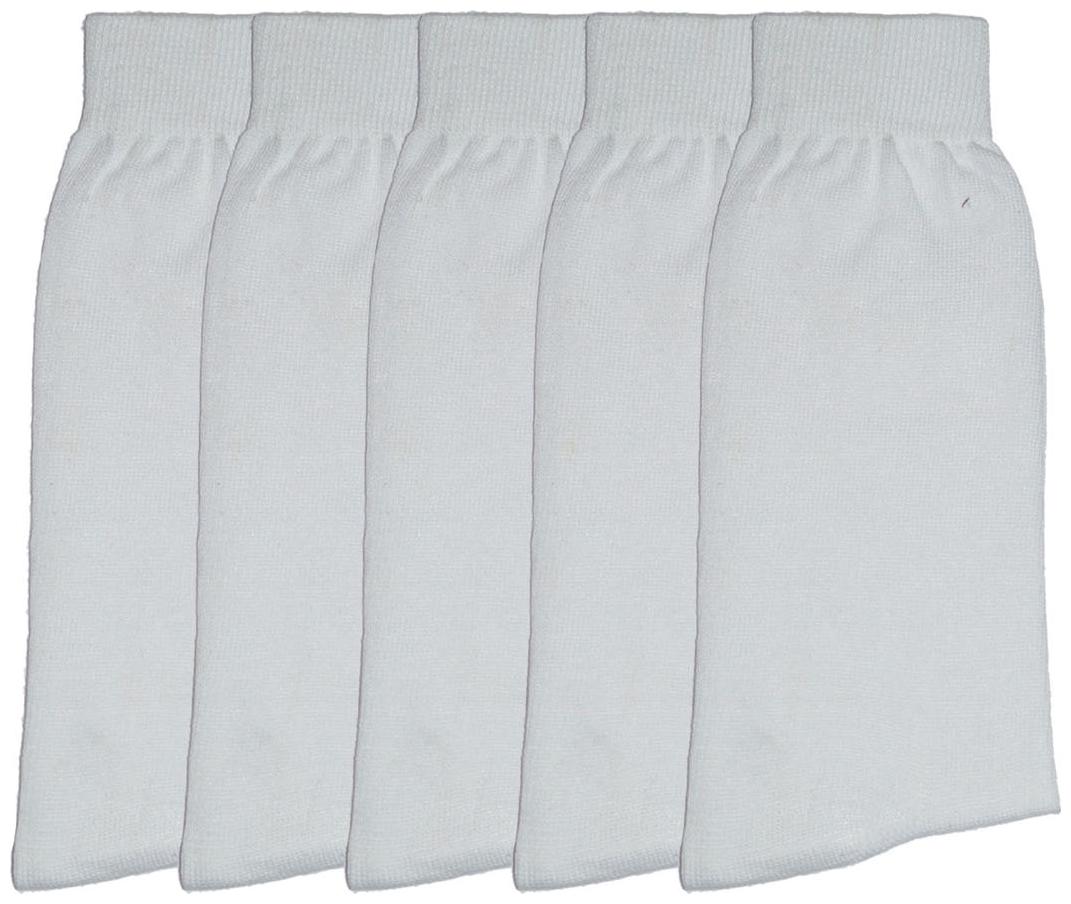 

ME White Cotton Calf length socks ( Pack of 5 )