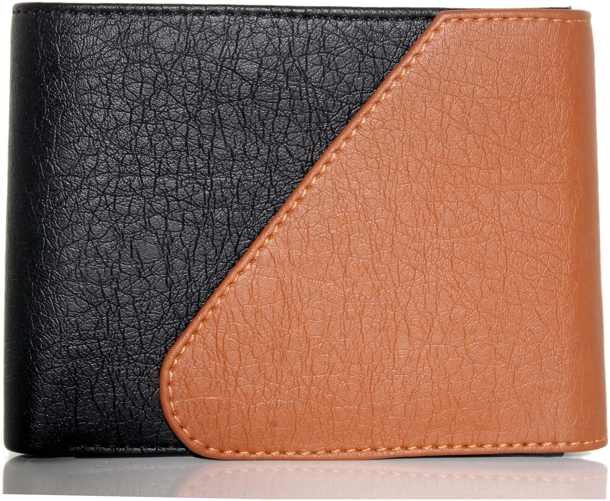 

Wildmount Men Tan Leather Tri Fold Wallet ( Pack of 1 )