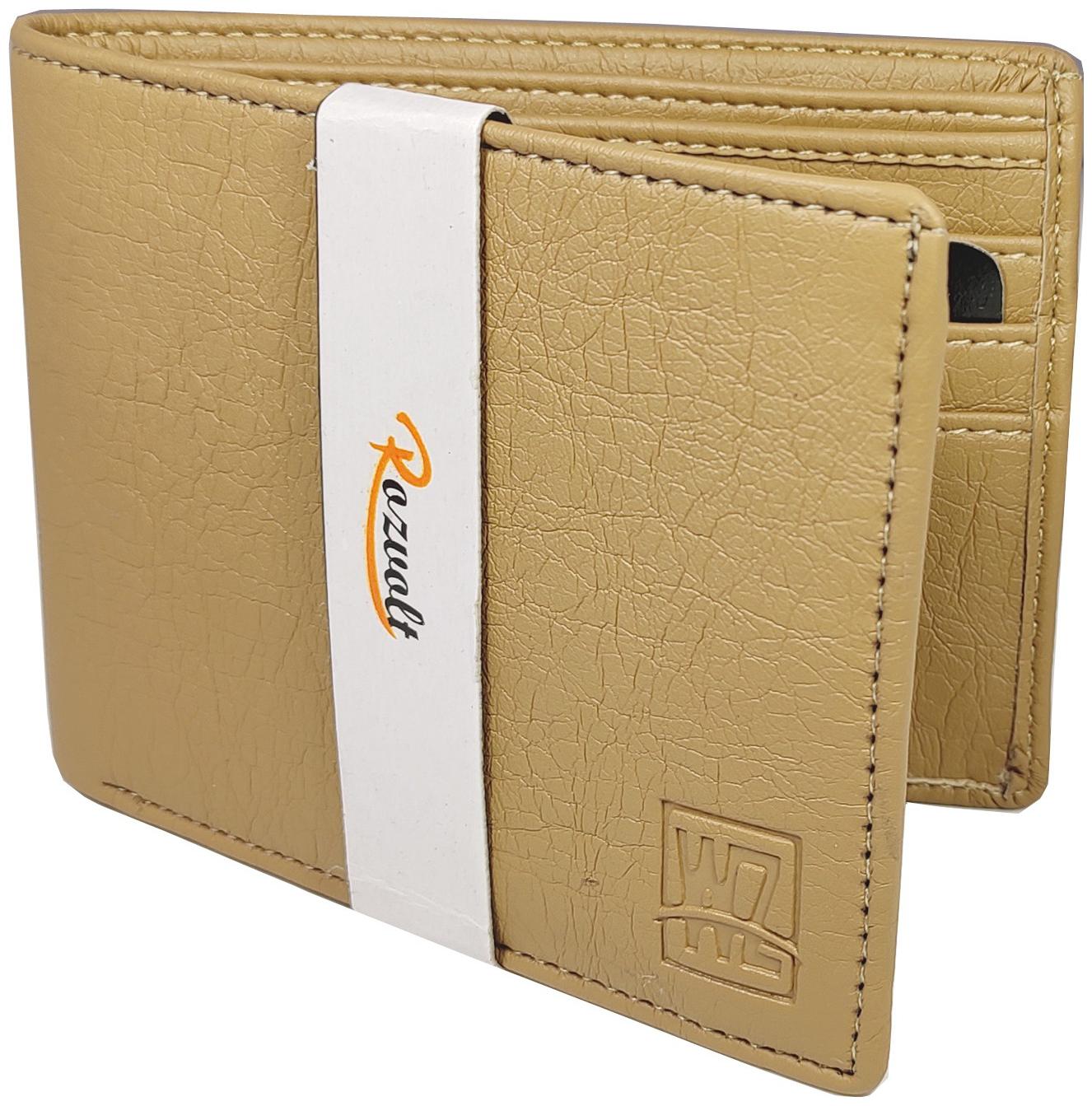 

ROZVOLT Men Beige Synthetic leather Bi-Fold Wallet ( Pack of 1 )