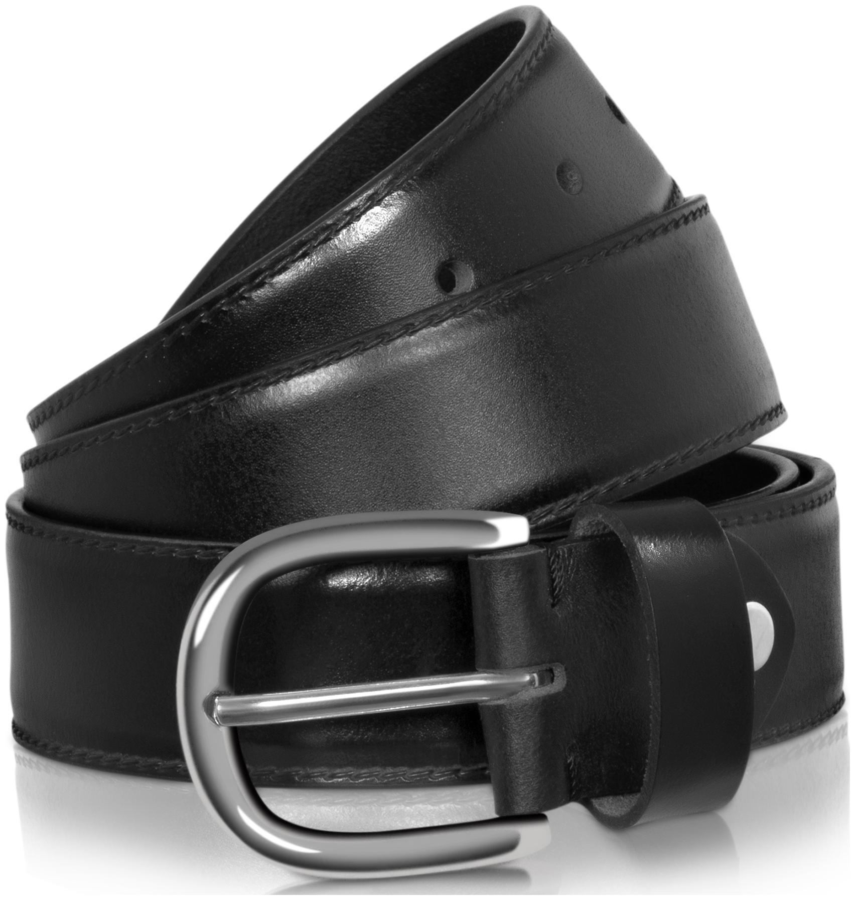 

Men Belt POLLSTAR Men Genuine Leather Dress Belt with Single Prong Buckle (BT124BK)