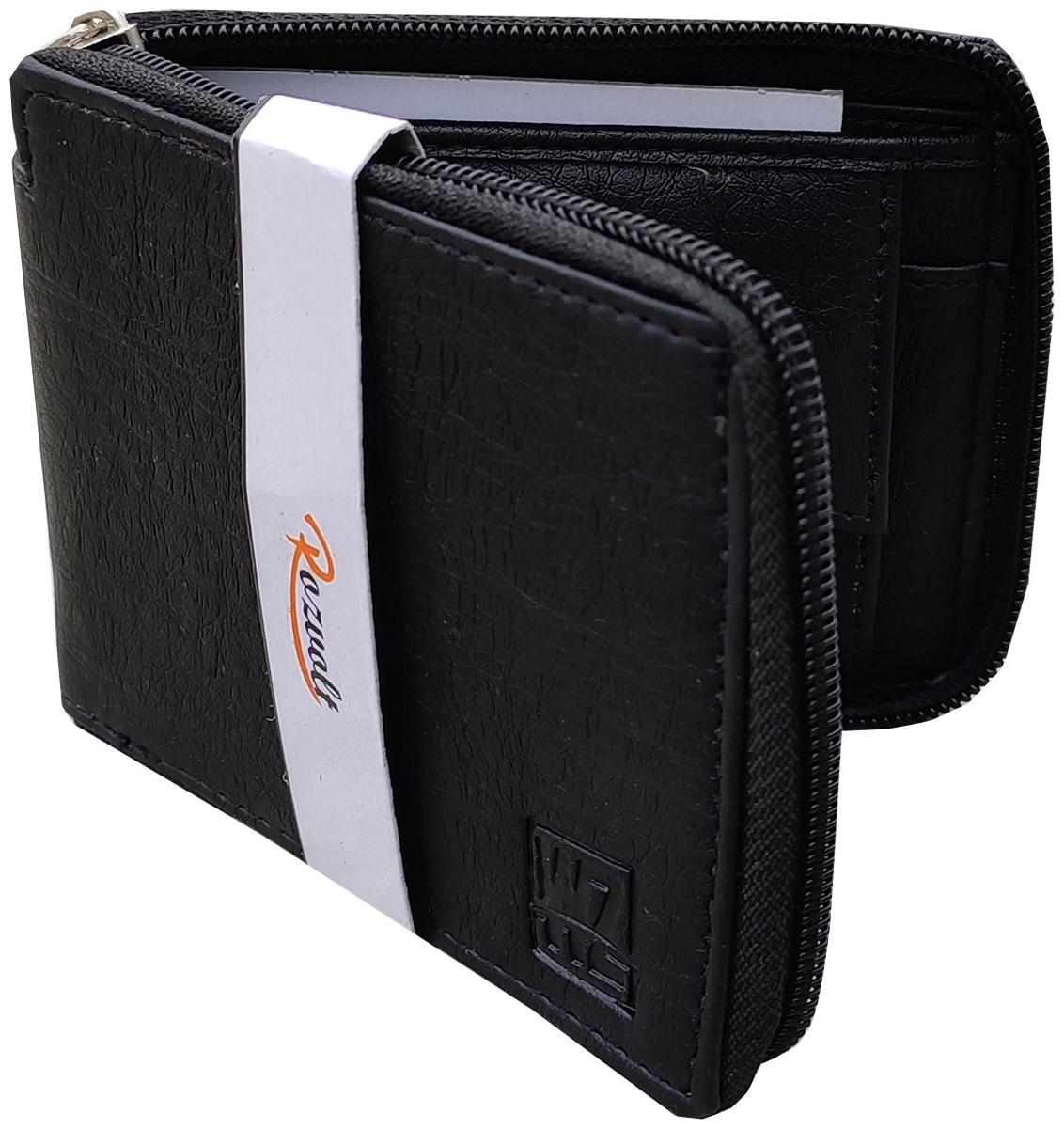 

Men Black Round chain Leather Wallet