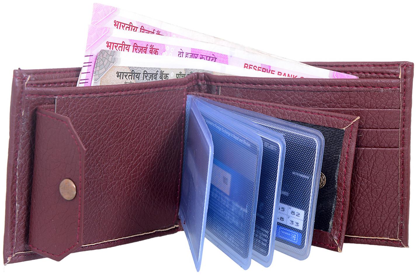 

Men Brown Artificial Leather Wallet (7 Card Slots)
