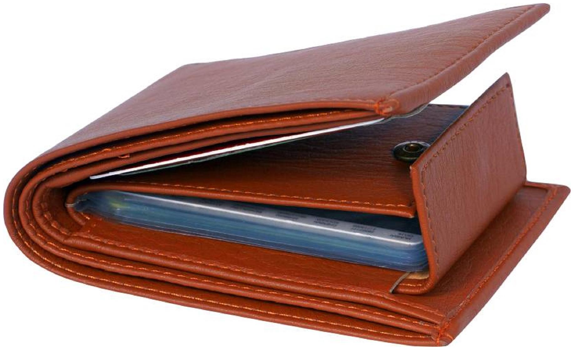 

Men Generic Wallet PU Leather Tan in colour Bii-Fold Hand Made Long Lasting Quality (Model-MW-SA-T-0021)