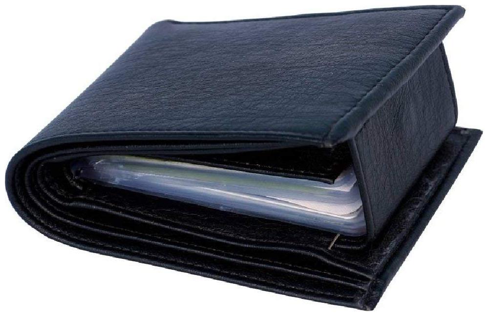 

Men Genuine Leather (pu) Wallet For Men Bi-Fold Hand Made Long Lasting Quality (Model-MW-SA-BL-0019)