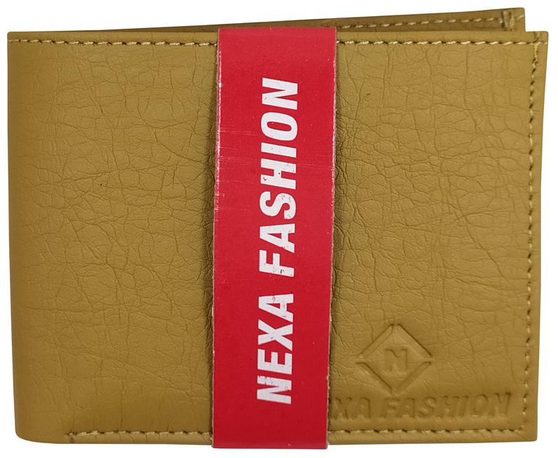 

NEXA FASHION Men Beige Pu Bi-Fold Wallet ( Pack of 1 )