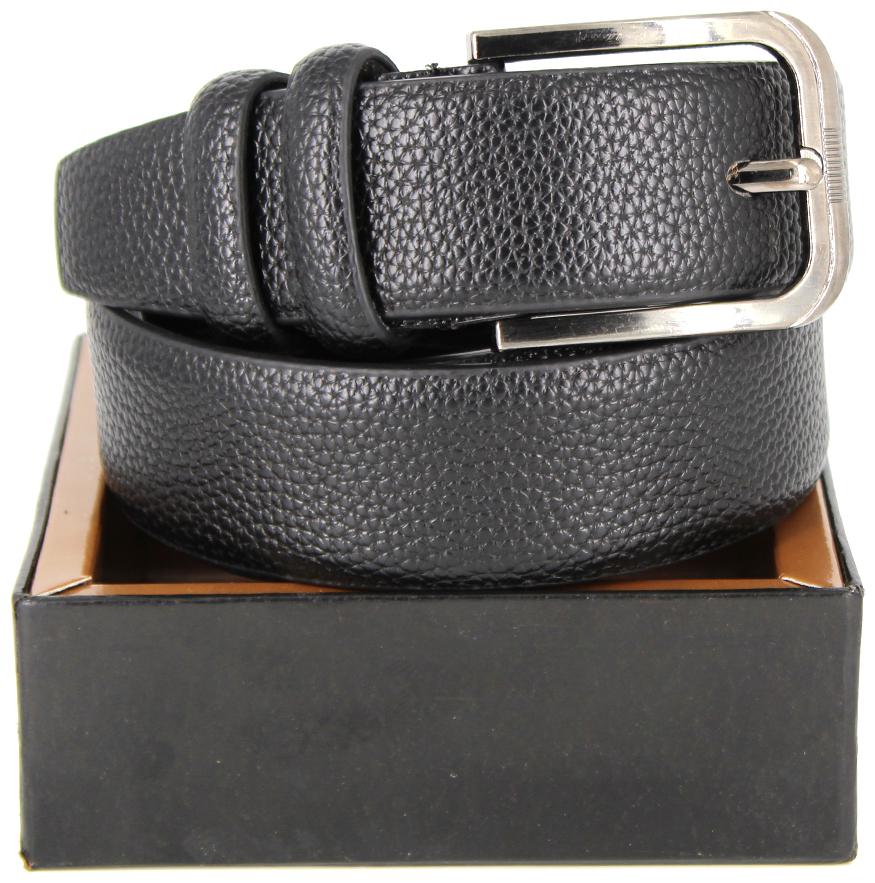 

Men s Black Color Leatherite Buckle Belt