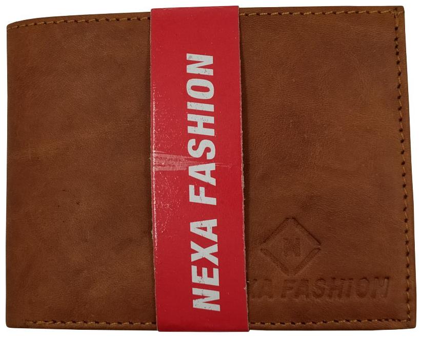 

NEXA FASHION Men Brown Leather Bi-Fold Wallet ( Pack of 1 )