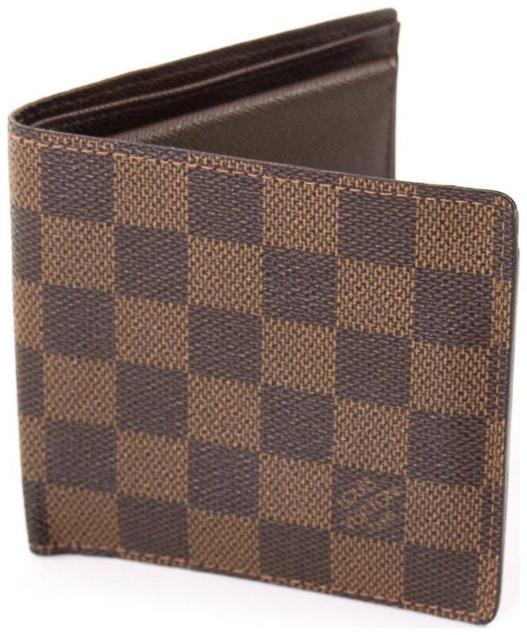 

Men s Brown Check Wallet LV Brown Leather Wallet Imported Fashionable Wallet