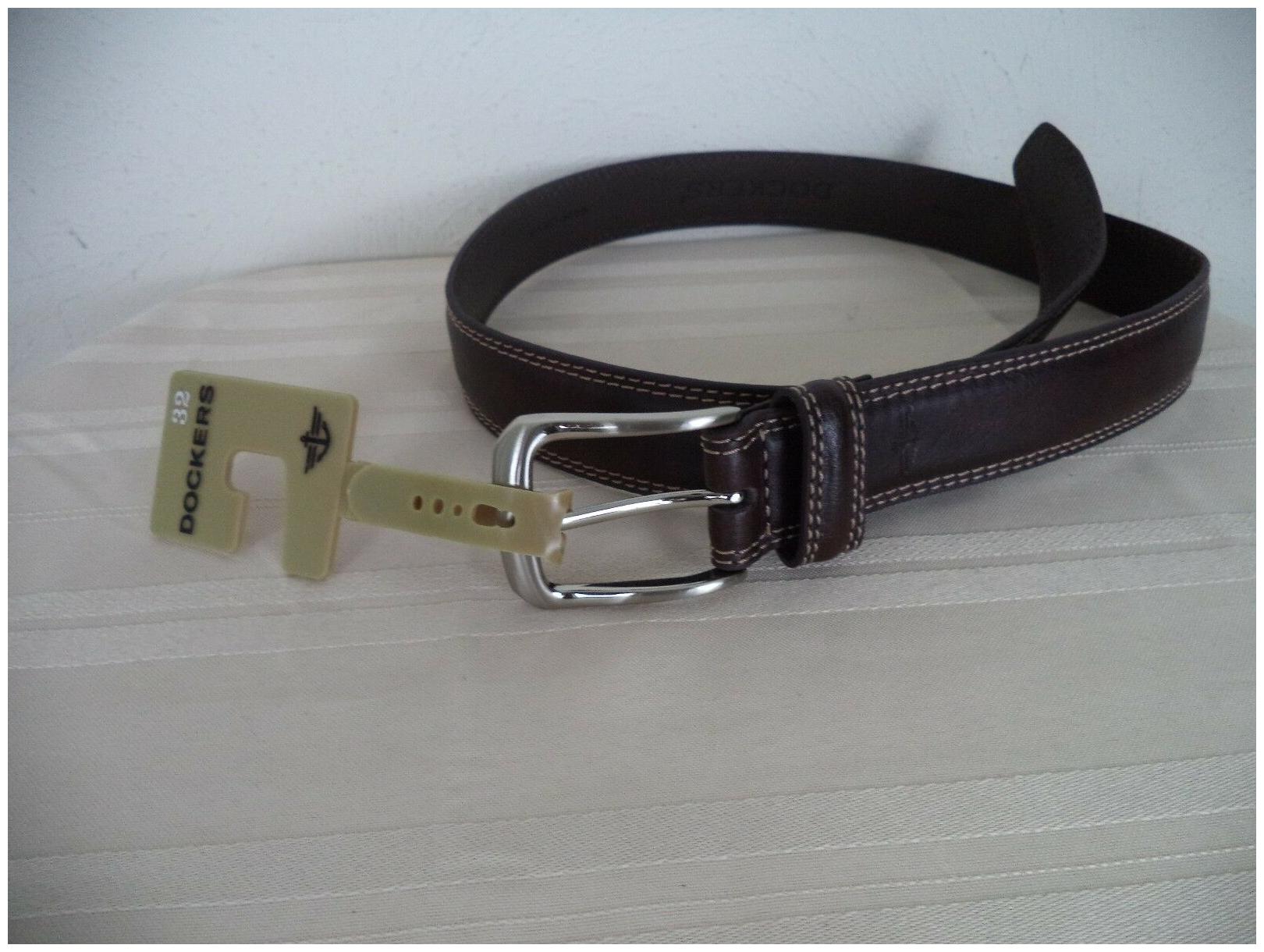 

Men s Brown Dockers Leather Belt Size 32