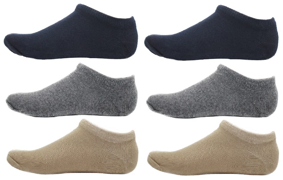 

HASHBEAN Blue Cotton No show socks ( Pack of 6 )