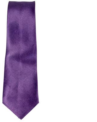 Men's pure satin Formal Casual Slim Tie plain purple