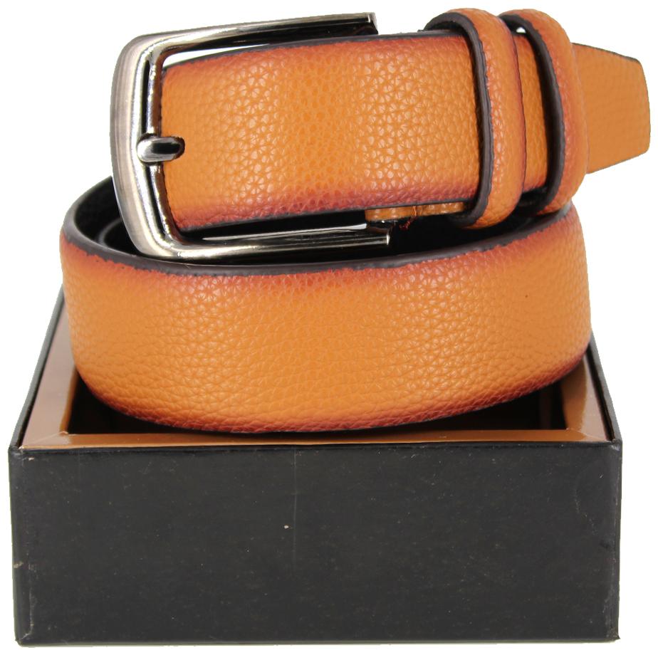 

Men s Tan Color Leatherite Buckle Belt