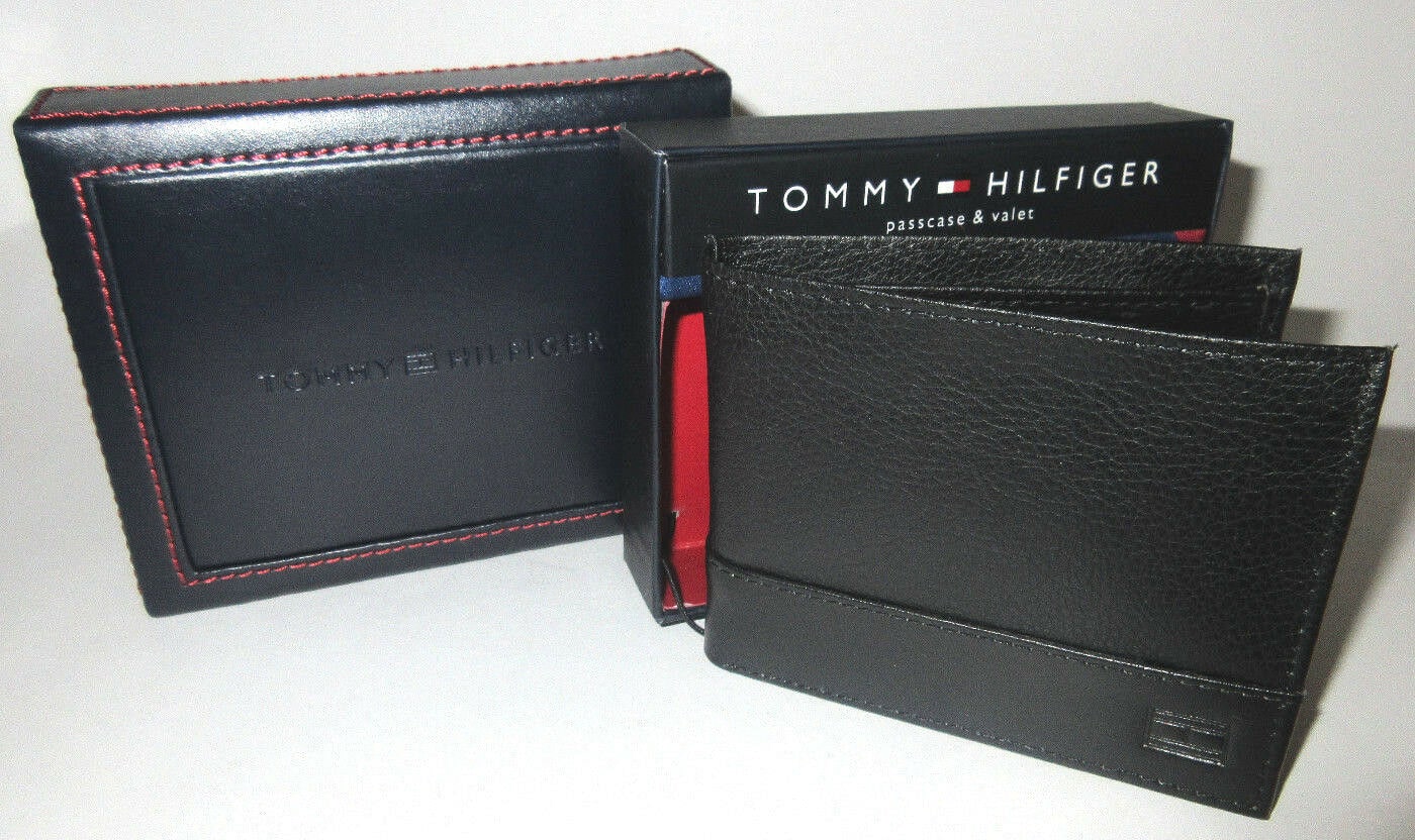 Buy MENS TOMMY HILFIGER BIFOLD BLACK FIXED PASSCASE WALLET WITH